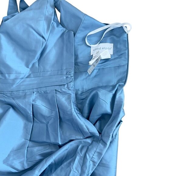 Alfred Angelo Blue Bridesmaid With Flower Pin Dress Size 10 NWT #1 - Picture 9 of 16